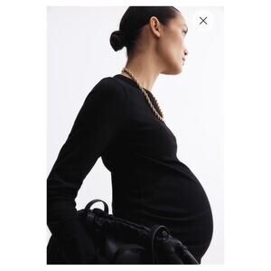 NWT NEW H&M Maternity Black Long Sleeve Top